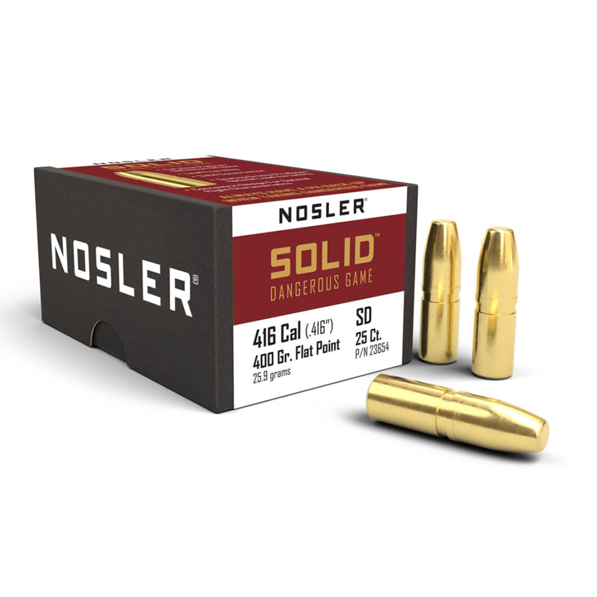 NOSLER Palle SOLID 416" 400gr FP #23654 (25pz)