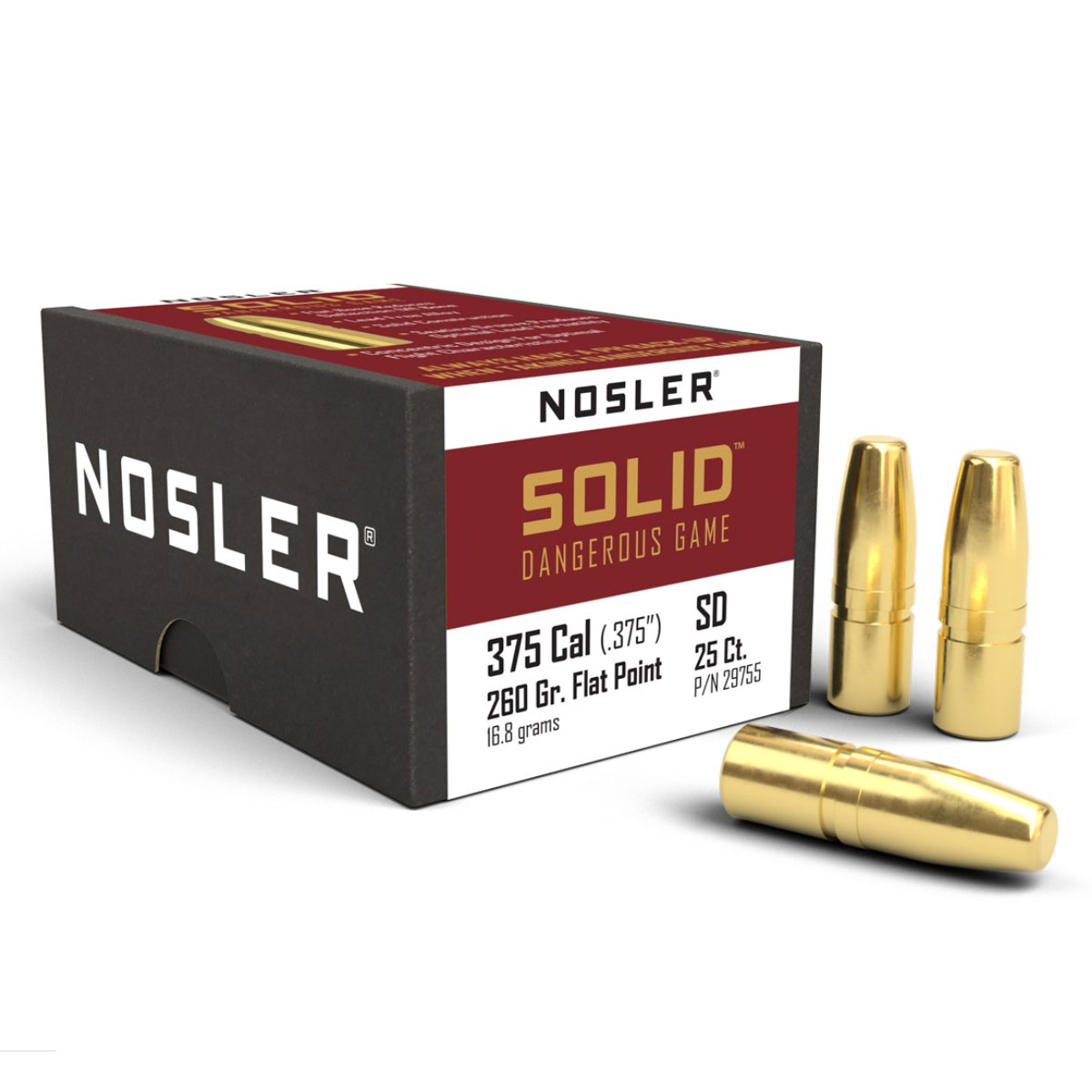NOSLER Palle SOLID 375" 260gr FP #29755 (25pz)