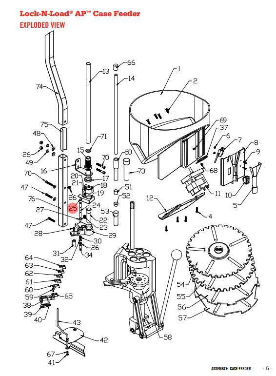 HORNADY Pusher Tip Cam Rod Ap Case Feeder #398371 