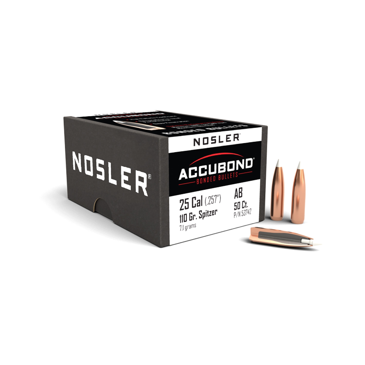NOSLER Palle AccuBond 257" 110gr SP #53742 (50pz)