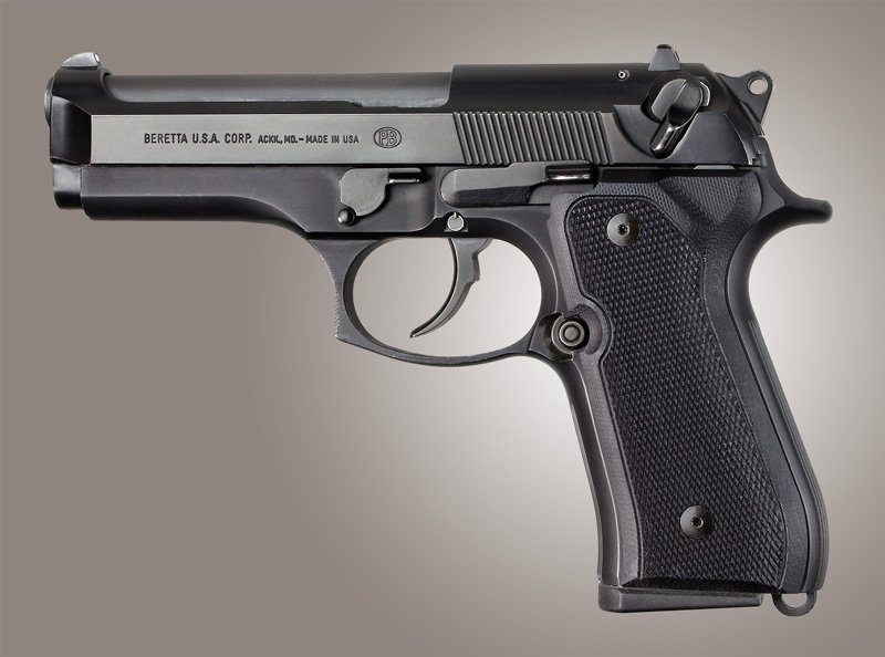 HOGUE Guance in Alluminio Beretta 92 Zigrinato Black #92179