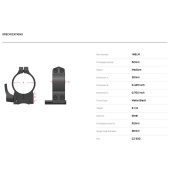WARNE Attacco per CZ 550 Anelli 30mm Medi con Leva #14BL