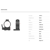 WARNE Attacco per RUGER M77 Anelli 30mm Medi con Leva #14R7LM 