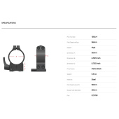 WARNE Attacco per CZ 550 Anelli 30mm Alti con Leva #15BLM
