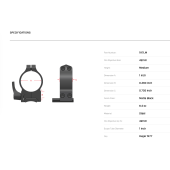 WARNE Attacco per RUGER M77 Anelli 1&quot; Medi con Leva #1R7LM