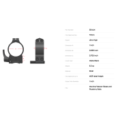 WARNE Magnum Attacco WEAVER Anelli 1&quot; Ultra-Alti con Leva #204LM