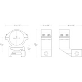 HAWKE Rings Extended 30mm for Weaver Base 0.25 #22126