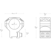 HAWKE Tactical 1&quot; High Rings for 11mm Rail #24102