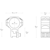 HAWKE Anelli Tactical 30mm Extra Alti per Scina 11mm #24108