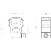 HAWKE Tactical Rings 1&quot; Extra High for Weaver Base #24113