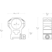 HAWKE Anelli Tactical 30mm Extra Alti per Base Weaver #24118