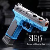Pistola Giocattolo SIG17 con bossoli e palle sintetiche : Blu