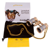 LEVENHUK Binocolo da teatro Broadway 325F (con luce LED e cordoncino da collo) - Argento #17781