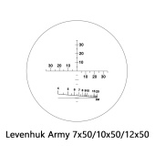 Fernglas mit Levenhuk Army-Milbennetz 7x50
