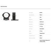 WARNE Anelli HyperLite 30mm High 52-56mm Weaver #8515M