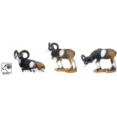 3D Mouflon Archery Target Set Silhouettes