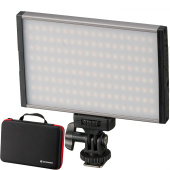 BRESSER Pannello luminoso PT Pro 15B Bi-Color a LED con custodia #86635