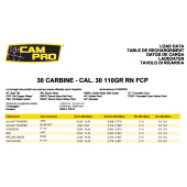 CAMPRO Palle 308&quot; 30 Carbine 110gr RN FCP (500pz)