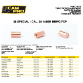 CAMPRO Palline 357&quot; 38 Special 148gr HBWC FCP (500pz)