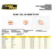 CAMPRO Palle 400&quot; 40 S&amp;W 155gr TC FCP (500pz)