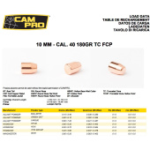 CAMPRO Palle 400&quot; 40 S&amp;W 180gr TC FCP (500pz)