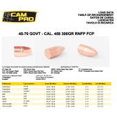 CAMPRO Palle 458&quot; 45-70 300gr RNFP FCP (250pz)