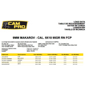 CAMPRO Palle 365&quot; 9mm Makarov 95gr RN FCP (500pz)