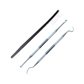 KLEENBORE Set Spazzolino e Attrezzi in Acciaio per Pulizia Armi #KB-PBSET