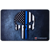 TEKMAT Punisher Blue Line Polizeiwaffen-Reinigungsmatte Tappetino Pulizia Armi #R17-PUNISHER-BL