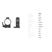 WARNE Attacco per CZ 527 Anelli 30mm Medi con Leva #14B1L