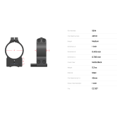 WARNE Attacco Fisso per CZ 527 Anelli 1&quot; Medi #1B1