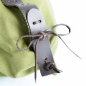 Sacco da Caccia SCHMARDA Tradizionale Schnerfer da Montagna Verde con Cuoio Marrone