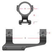 WARNE Attacco Vapor MSR 30mm High Matte #V4002M