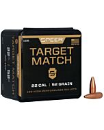 SPEER Palle Target Match 224" 52gr Match BTHP #1036 (100pz)