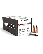 NOSLER Palle Varmageddon 224" 55gr FB Tipped Metallic-Black-Tip #17240 (100pz)