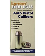 LYMAN Load Data for Auto Pistol Calibers #9780004