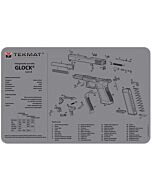 TEKMAT Glock GEN 4 Gun Cleaning Mat Tappetino Pulizia armi con esploso Grigio #R17-GLOCK-G4-GY
