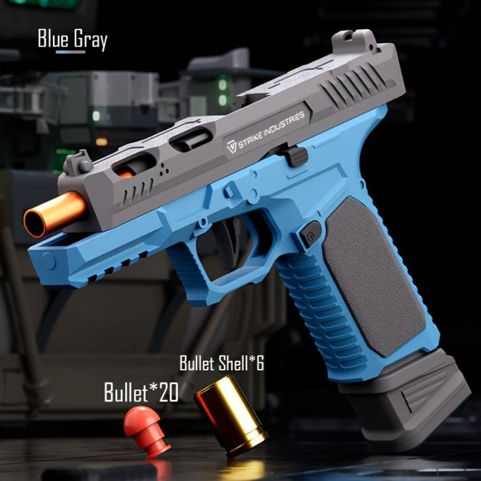Pistola Giocattolo SIG17 con bossoli e palle sintetiche : Blu