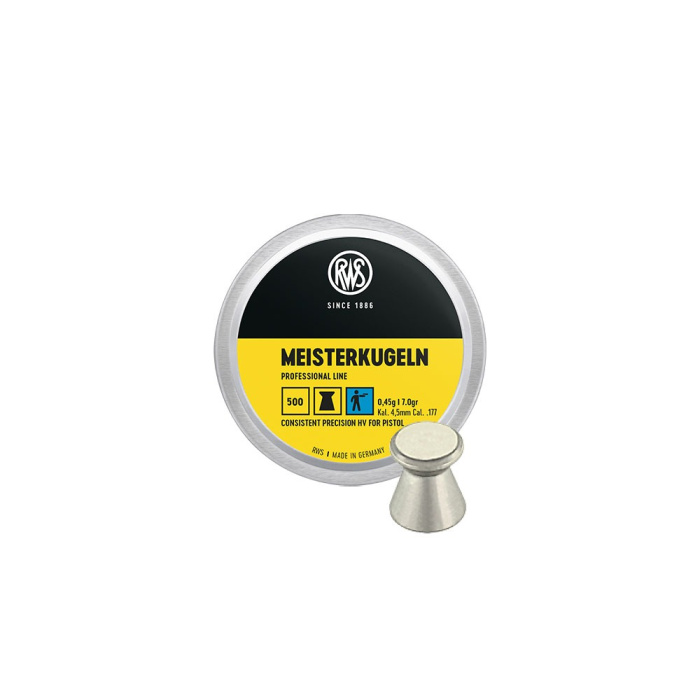 RWS Meisterkugeln Blu 4.48mm 0.45g/7.0gr (500pz)
