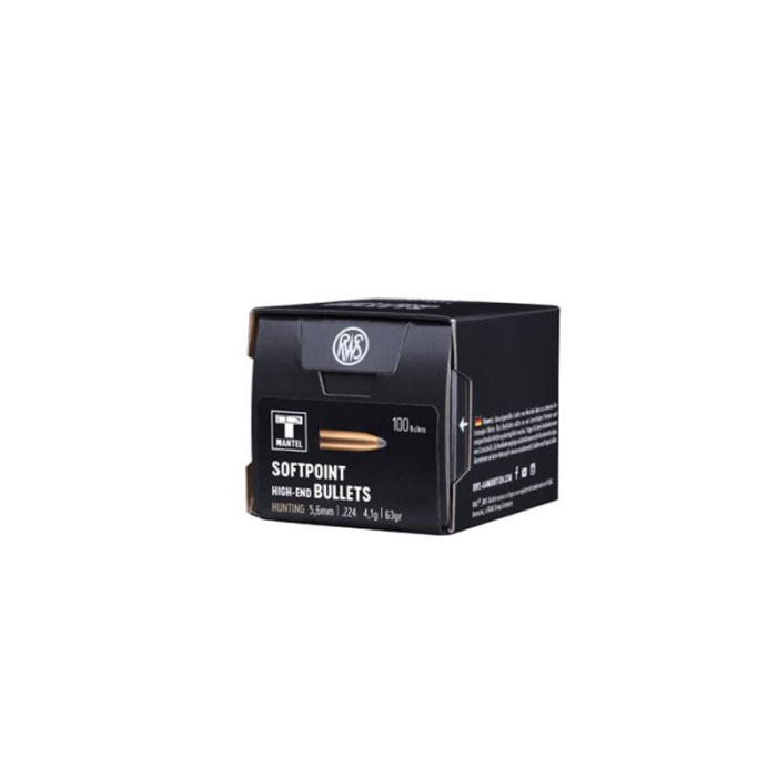 RWS Palle Soft Point SP 224" 63gr (100pz) #2145790