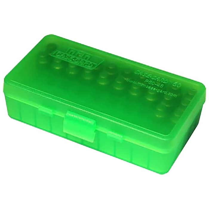 MTM Schlagbolzentasche P-50-45-24 .45 ACP - 8mm Nambu Transparentgrün