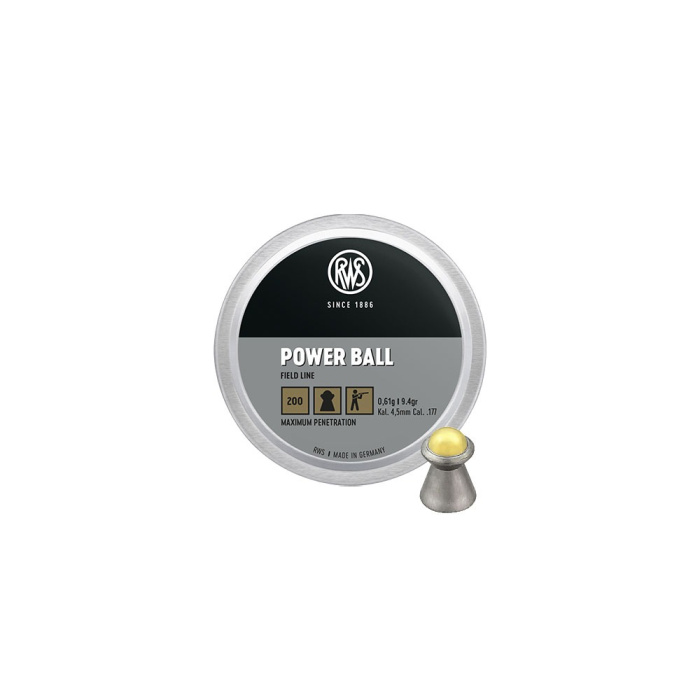 RWS Power Ball Ligne de Champ 4,50mm 0.61g / 9.4gr (200pz)