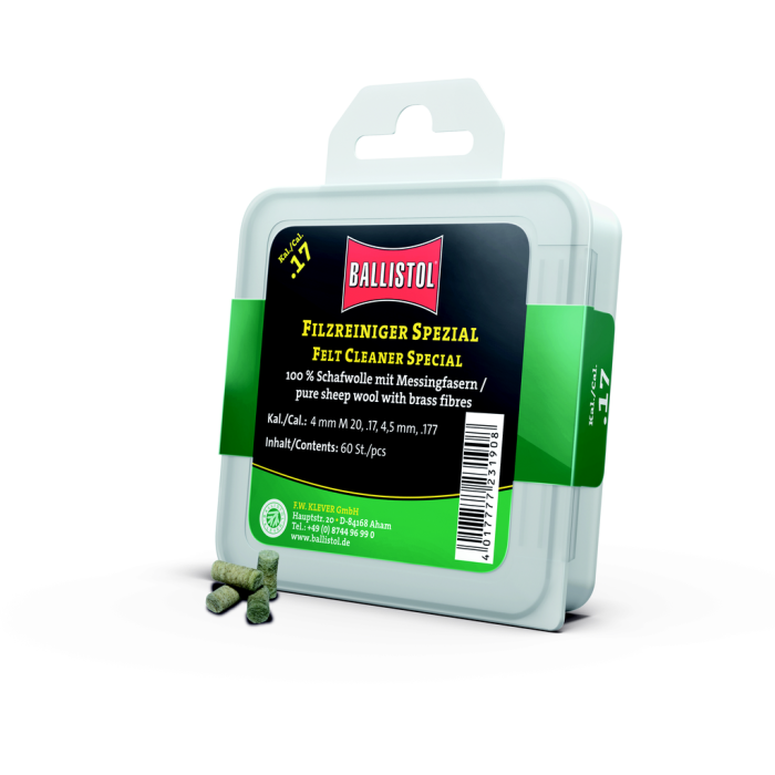 BALLISTOL Feltrini Special con Fibra di Ottone Cal.17/ 4.5mm/ .177 (60 pezzi)