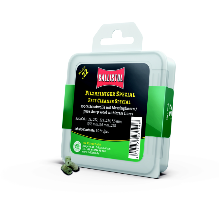 BALLISTOL Special Felt Pads with Brass Fiber Cal.22 (60 pieces)