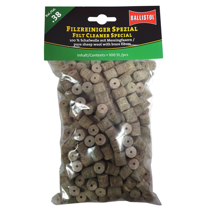 BALLISTOL Feltrini Special con Fibra di Ottone Cal.38 (300 pezzi)