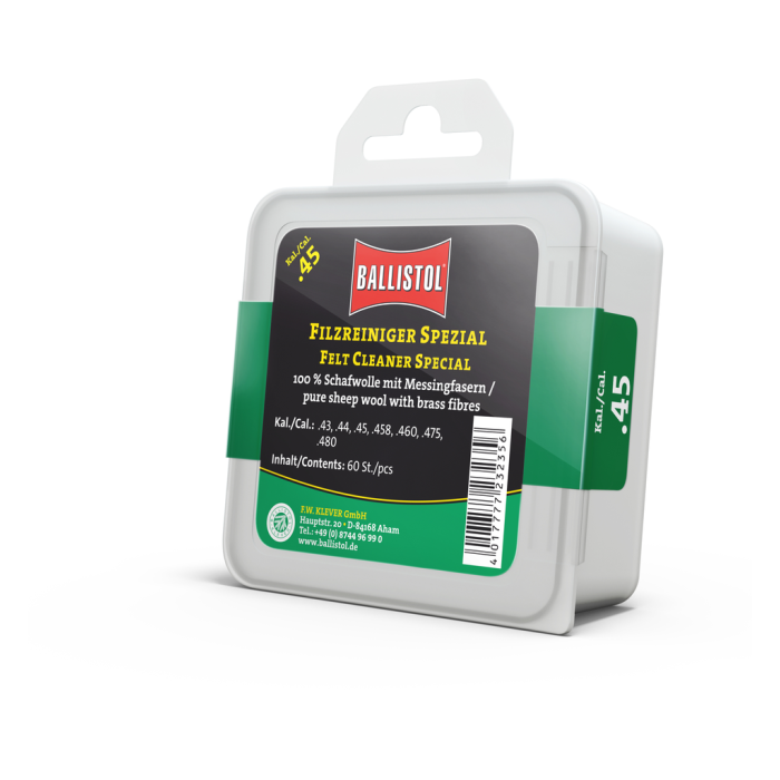 BALLISTOL Special Felt Pads with Brass Fiber Cal.45 (60 pieces)