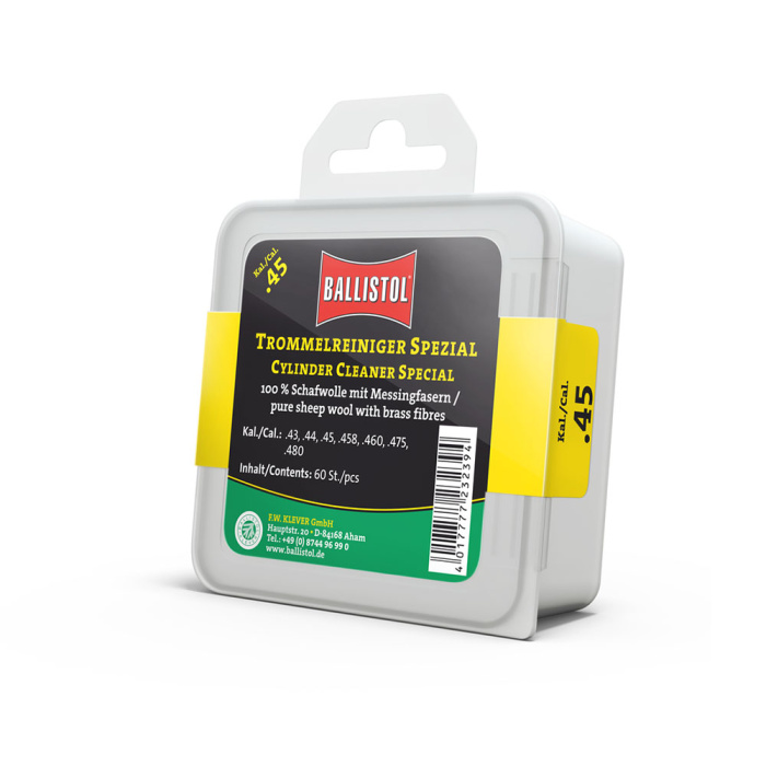 BALLISTOL Feltrini Special per la Pulizia di Cilindri da Revolver cal.45 (60pz)