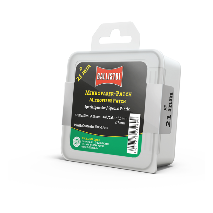 BALLISTOL Pezzuole Rotonde in Microfibra 21mm (150pz)