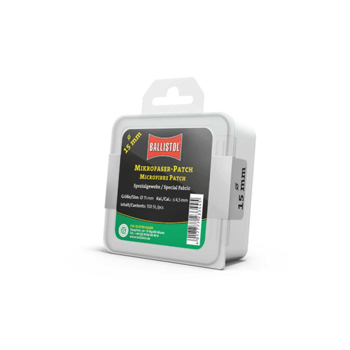 BALLISTOL Pezzuole Rotonde in Microfibra 15mm (150pz)