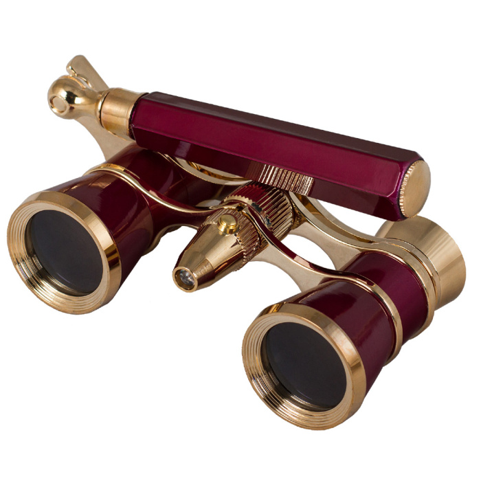 LEVENHUK Binocolo da teatro Broadway 325N (lorgnette con luce LED) - Rosso #28820